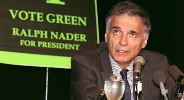 US consumer rights activist Ralph Nader shown in a